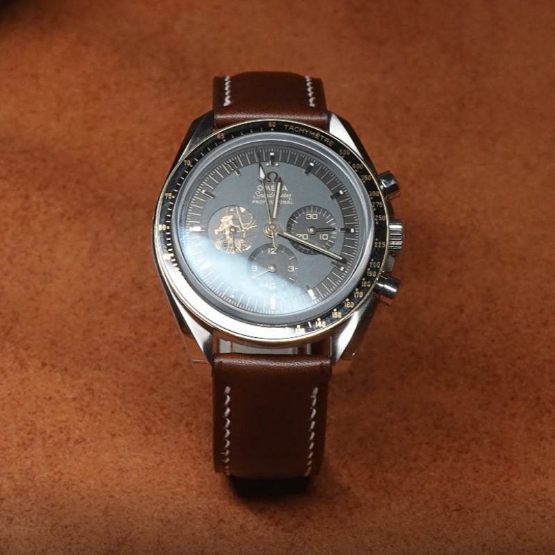 维瑞亚平头通用款头层皮真皮表带表耳宽度20mm-23mm （手工缝线）