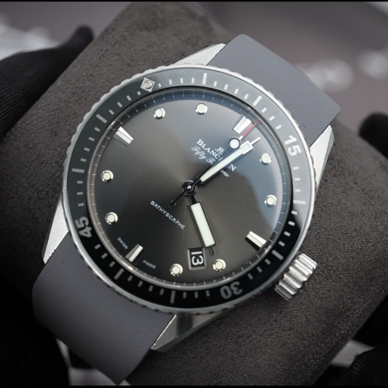 (弧形接口)维瑞亚橡胶表带适用于宝珀五十寻5000陶瓷壳43mm