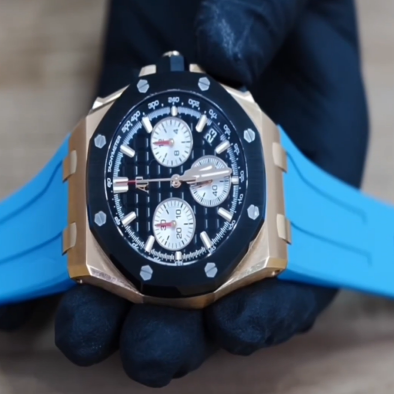 Vagenari维瑞亚橡胶表带适用于爱彼皇家橡树离岸26420一键快拆