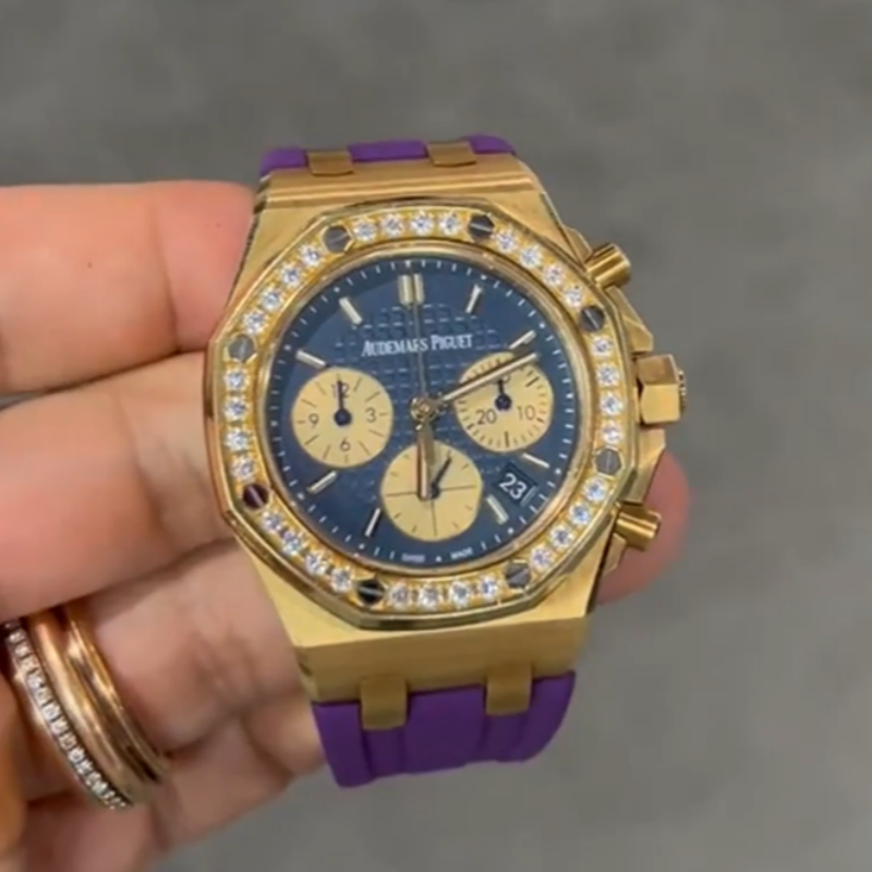 维瑞亚橡胶表带适用于爱彼皇家橡树离岸计时系列 女款 37mm