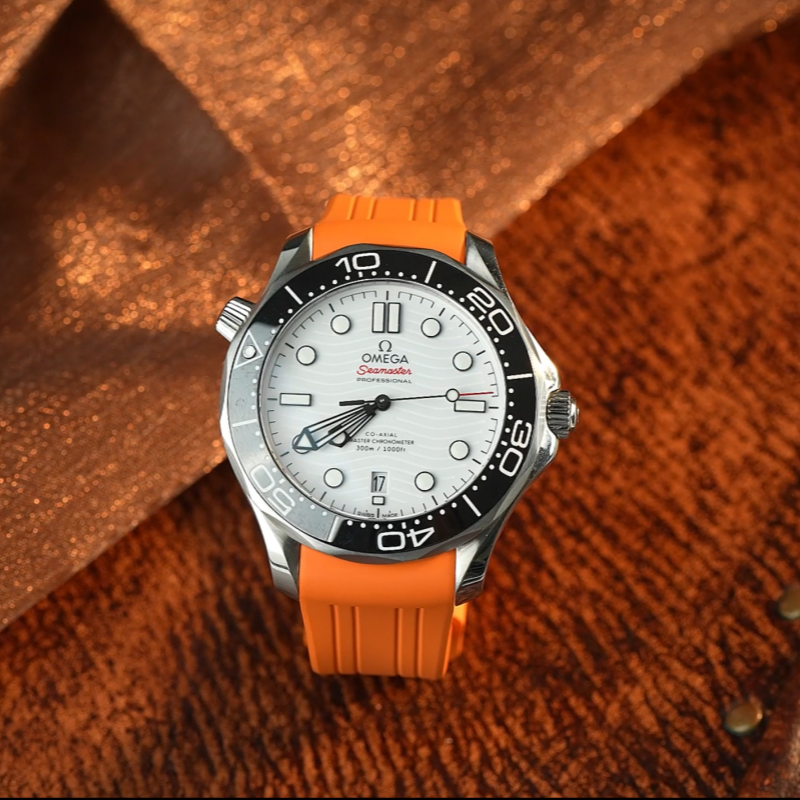 维瑞亚VAGENARI 魔术贴橡胶表带 适用于新海马300 三针42mm