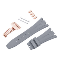 【升级版H外观设计-钢带款】- 橡胶表带适用皇家橡树41mm15400.15500.15510.26239.26331.26240