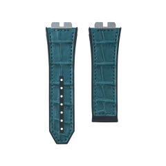 维瑞亚橡胶表带适用宇舶大爆炸Unico融合45mm 411. 414 鳄鱼皮间胶带