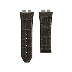 维瑞亚橡胶表带适用宇舶大爆炸Unico融合45mm 411. 414 鳄鱼皮间胶带