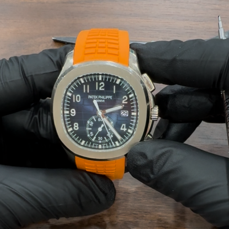 百达翡丽Aquanaut 5968橡胶表带安装拆卸视频