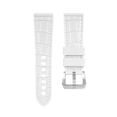 维瑞亚VAGENARI仿鳄鱼皮纹路橡胶表带适用于沛纳海Luminor 44mm