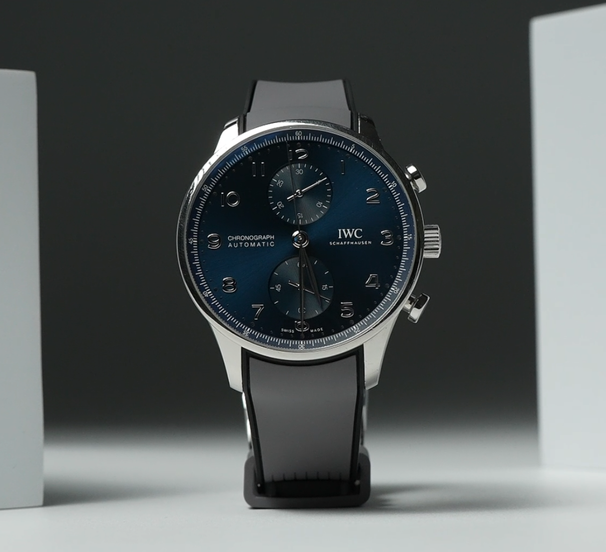 橡胶表带适用于IWC万国新款葡萄牙计41mm背透