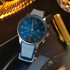 维瑞亚橡胶表带适用IWC新款葡计41透底IW371605/606/611/614/617/620