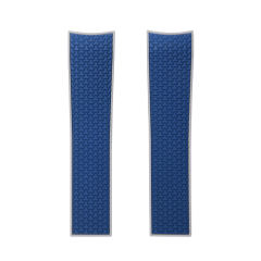 维瑞亚橡胶表带适用于浪琴康卡斯41/43mm双色胶带不含扣