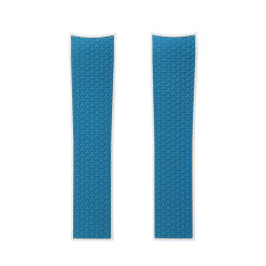 维瑞亚橡胶表带适用于浪琴康卡斯41/43mm双色胶带不含扣