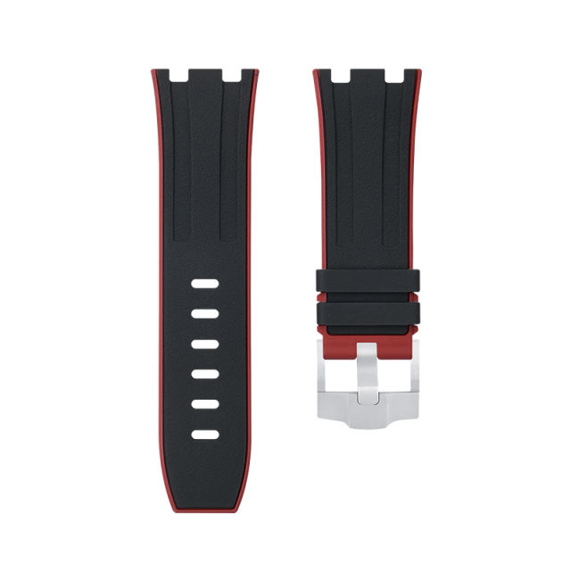 【双色】维瑞亚橡胶表带适用于皇家橡树离岸潜水 42mm 15710.15703.26703