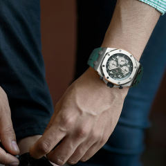 维瑞亚橡胶表带适用于爱彼皇家橡树离岸42mm一键快拆橡胶表带