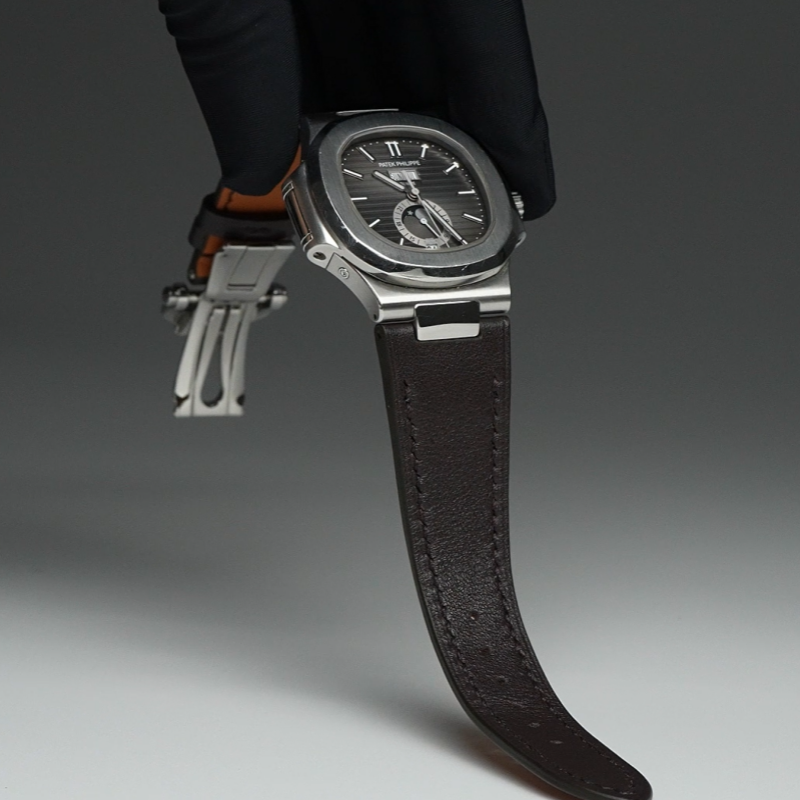 维瑞亚意大利牛皮表带适用于百达翡丽鹦鹉螺5711or.5712or.5726or.5980or铂金可配