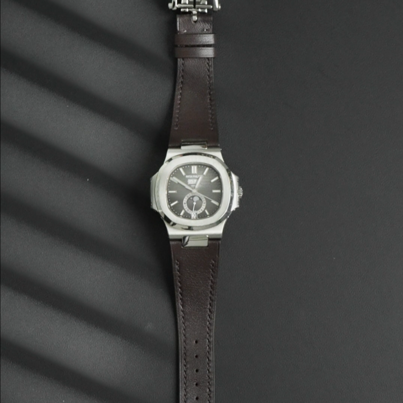 维瑞亚意大利牛皮表带适用于百达翡丽鹦鹉螺5711or.5712or.5726or.5980or铂金可配