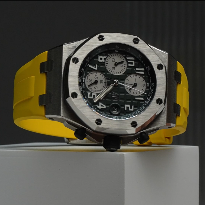 维瑞亚橡胶表带适用于爱彼皇家橡树离岸42mm一键快拆橡胶表带