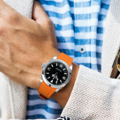 维瑞亚橡胶表带适用于劳力士探险家40mm 224270针扣款