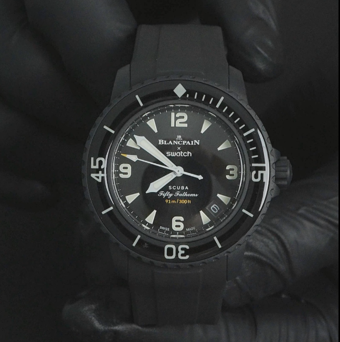 维瑞亚橡胶表带适用于BlancpainXSwatch联名42.3mm