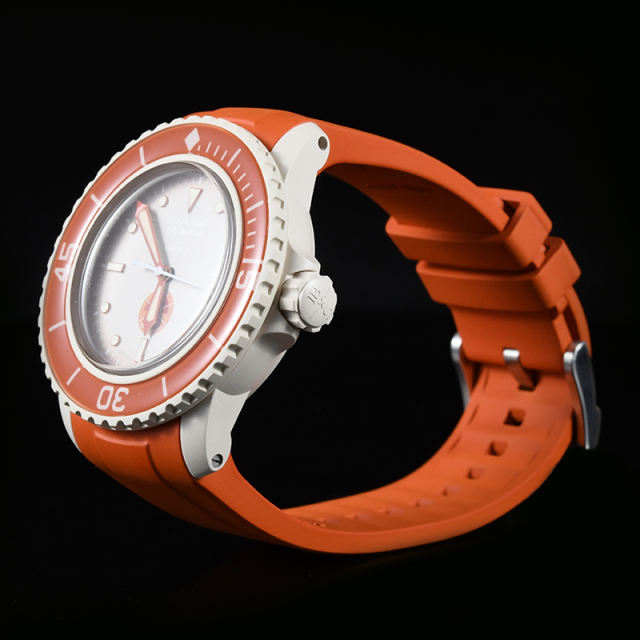 维瑞亚橡胶表带适用于BlancpainXSwatch联名42.3mm