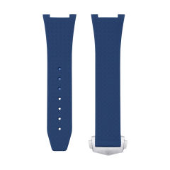 维瑞亚橡胶表带适用于OMEGA星座系列41mm折叠扣款