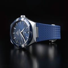 维瑞亚橡胶表带适用于OMEGA星座系列41mm折叠扣款