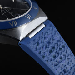 维瑞亚橡胶表带适用于OMEGA星座系列41mm折叠扣款