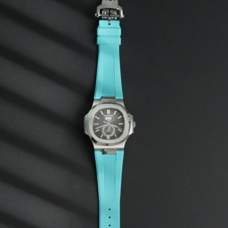 维瑞亚橡胶表带适用于百达翡丽鹦鹉螺钢带款 含外置头粒