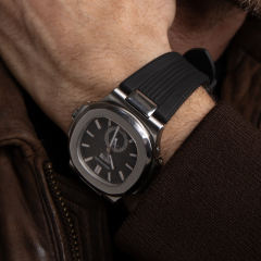 维瑞亚橡胶表带适用于百达翡丽鹦鹉螺 5726 钢带款 含外置头粒