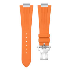 维瑞亚橡胶表带适用于百达翡丽鹦鹉螺 5712 玫瑰金 白金 钢带款 含外置头粒