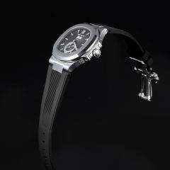 维瑞亚橡胶表带适用于百达翡丽鹦鹉螺 5726 钢带款 含外置头粒