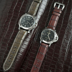 美洲密西西比鳄鱼皮表带适用于沛纳海40/42/44/47