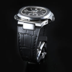 【100%橡胶表带】维瑞亚仿真鳄鱼皮纹橡胶表带适用于百达翡丽鹦鹉螺 5712 玫瑰金 白金 配外置头粒钢带款套餐