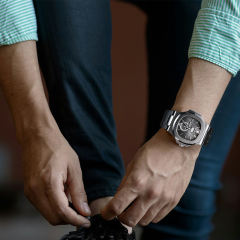 【100%橡胶表带】维瑞亚仿真鳄鱼皮纹橡胶表带适用于百达翡丽鹦鹉螺 5711 白金 黄金 玫瑰金 配外置头粒钢带款套餐