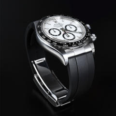 【老款减震胶带】维瑞亚橡胶表带适用于迪通拿126500含904钢头粒