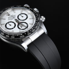 【老款减震胶带】维瑞亚橡胶表带适用于迪通拿126500含904钢头粒