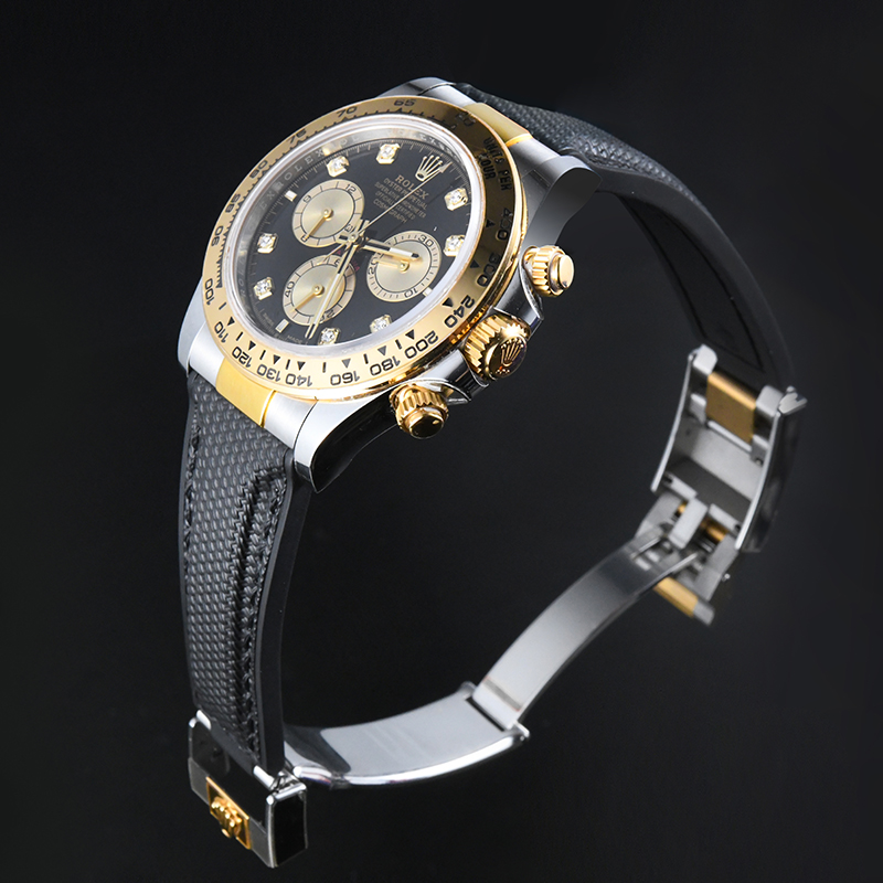 劳力士126503含间金头粒搭配编织纹胶带