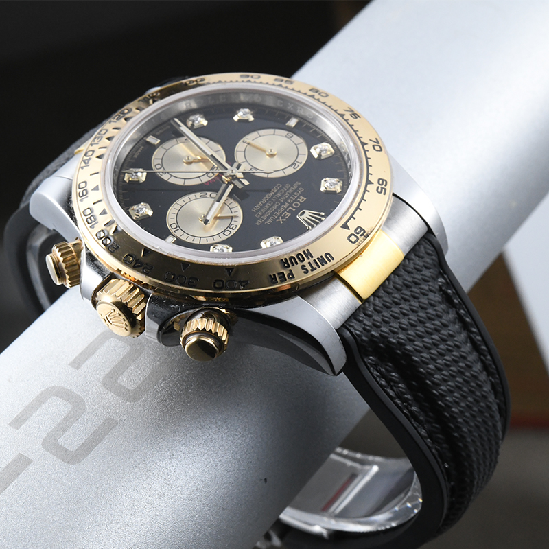 劳力士126503含间金头粒搭配编织纹胶带