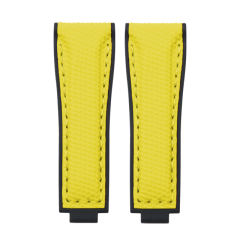 维瑞亚编织纹面橡胶表带适用于劳力士迪通拿126505含18K玫瑰金头粒