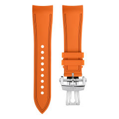 维瑞亚橡胶表带适用于宝珀五十寻5200 43mm专用款