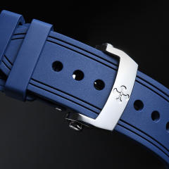 维瑞亚橡胶表带适用于宝珀五十寻5200 43mm专用款