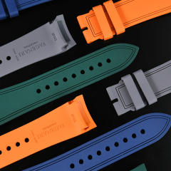 维瑞亚橡胶表带适用于宝珀五十寻5200 43mm专用款