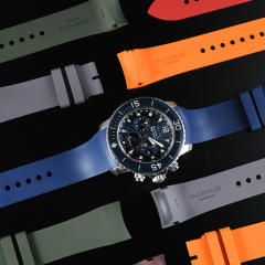 维瑞亚橡胶表带适用于宝珀五十寻5066 43mm专用款