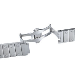 一键快拆316不锈钢表带适用于卡地亚山度士大号39.8mm