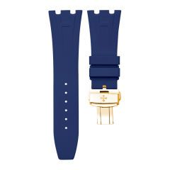 Vagenari维瑞亚橡胶表带适用于爱彼皇家橡树37mm15450 黄金表表款