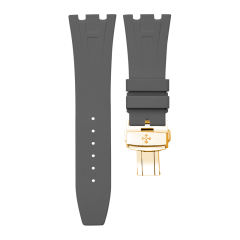 Vagenari维瑞亚橡胶表带适用于爱彼皇家橡树37mm15450 黄金表表款