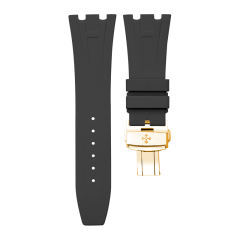 Vagenari维瑞亚橡胶表带适用于爱彼皇家橡树37mm15450 黄金表表款