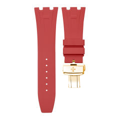 Vagenari维瑞亚橡胶表带适用于爱彼皇家橡树37mm15450 黄金表表款