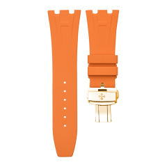 Vagenari维瑞亚橡胶表带适用于爱彼皇家橡树37mm15450 黄金表表款