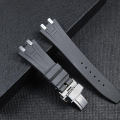 Vagenari维瑞亚橡胶表带适用于爱彼皇家橡树37mm 15550.15551钢带表款