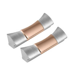 【减震胶带+18K包金头粒】橡胶表带适用于GMT 126711间玫瑰金