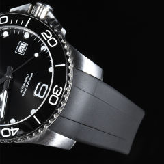 维瑞亚橡胶表带适用于浪琴康卡斯41/43mm